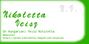 nikoletta veisz business card
